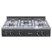 Fogao a Gas Portatil 5 Bocas Venax Grand Petit Vetro Preto