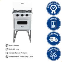 Fogão a Gás Venax Gemini 2 Queimadores Branco com Tampa de Vidro GLP 7523 Fogão a Gás Venax Gemini 2 Queimadores Branco com Tampa de Vidro GLP 7523