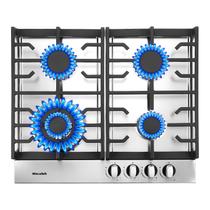 Fogão a gás Weceleh 24 polegadas, 4 queimadores, aço inoxidável 27400BTU