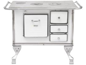 Fogão a Lenha 2 Bocas Maestro N1 Esquerdo - Branco