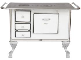 Fogão a Lenha 2 Bocas Maestro - N2 Direito Branco