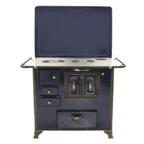 Fogão a Lenha Barroco Gabinete Venâncio 03 Azul Fogão a Lenha Barroco Gabinete Venâncio 03 Azul