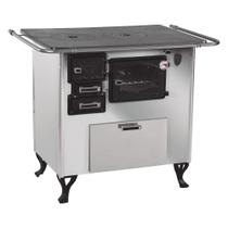 Fogão A Lenha Com Forninho Com Caixa Direito Inox Fornos Pinhal N1