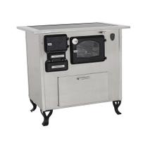 Fogão A Lenha Com Forninho Com Caixa Esquerda Inox Vidro Ceramica Nº2