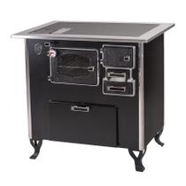 Fogão A Lenha Com Forninho Com caixa Esquerdo Preto chapa de Vidroceramica Nº2 Fogão A Lenha Com Forninho Com caixa Esquerdo Preto chapa de Vidroceramica Nº2