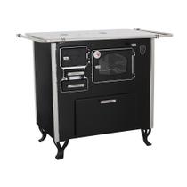 Fogão A Lenha Com Forninho Direito Preto Fornos Pinhal Chapa Alumínio N2 Fogão A Lenha Com Forninho Direito Preto Fornos Pinhal Chapa Alumínio N2