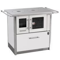 Fogão a lenha ecli branco com for com cx dir chapa al. n2