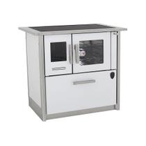 Fogão a lenha eclipse direito branco chapa vitroceramica n2 Fogão a lenha eclipse direito branco chapa vitroceramica n2