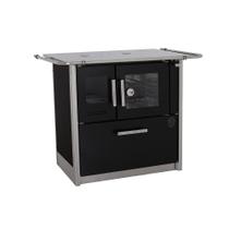 Fogão a lenha eclipse direito preto chapa aluminio n2