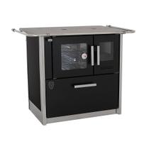 Fogão a lenha eclipse esquerdo preto chapa ferro fundido n2