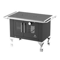 Fogão a Lenha Elegance Chefe Preto Chapa Ferro N01 Dir