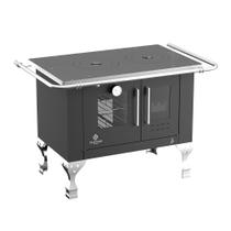 Fogão a Lenha Elegance Chefe Preto Chapa Ferro N01 Esq Fogão a Lenha Elegance Chefe Preto Chapa Ferro N01 Esq