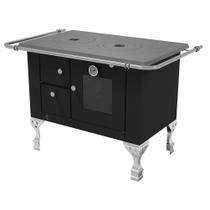 Fogão a Lenha Elegance Master Preto Chapa de Ferro N01 Dir Fogão a Lenha Elegance Master Preto Chapa de Ferro N01 Dir