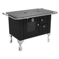 Fogão a Lenha Elegance Master Preto Chapa de Ferro N01 Esq Fogão a Lenha Elegance Master Preto Chapa de Ferro N01 Esq