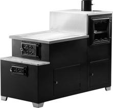 Fogão a Lenha Gênova Serpentina Esquerdo Chapa Ferro Preto HMD