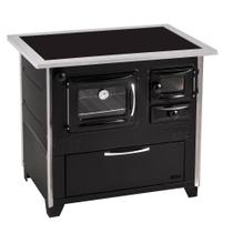 Fogão a Lenha Hidro Prime Vitro N2 Preto Lado Esquerdoo VITREO LE Fogão a Lenha Hidro Prime Vitro N2 Preto Lado Esquerdoo VITREO LE