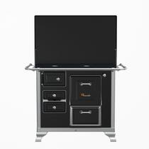 Fogão a Lenha N 01 com Gabinete e Tampa Petrycoski Preto