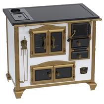 Fogao a Lenha N 2 Imperador Vitreo Premium Caldeira Branco