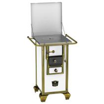 Fogão A Lenha N.º00 Imperador Com Tampa Branco Venax