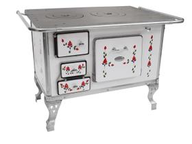 Fogão A Lenha N2 Ferro Fundido Direito Floreio - Clarice