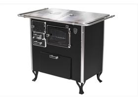 Fogão A Lenha Nº 2 Esquerdo Preto Chapa Alumínio Fornos Pinhal