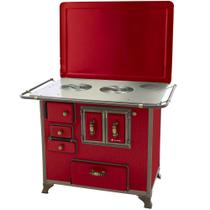Fogão a Lenha Número 3 com Gabinete Venâncio Linha Barroco Nº03 Vermelho com Tampa Saída Chaminé Lado Direito 3BGDTVR Fogão a Lenha Número 3 com Gabinete Venâncio Linha Barroco Nº03 Vermelho com Tampa Saída Chaminé Lado Direito 3BGDTVR