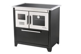 Fogão a Lenha Prime Glass Nº2 Lado Direito Preto - Hidro Fogão a Lenha Prime Glass Nº2 Lado Direito Preto - Hidro