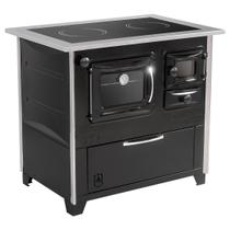 Fogão a lenha prime vitro n 2 lado esquerdo preto