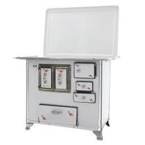 Fogão a Lenha Provençal Gabinete Venâncio 03 Branco Florido