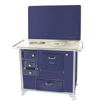 Fogão a Lenha Tradicional 02 Venâncio Gabinete com Tampa Azul Fogão a Lenha Tradicional 02 Venâncio Gabinete com Tampa Azul