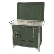 Fogão a Lenha Tradicional 02 Venâncio Gabinete com Tampa Verde Fogão a Lenha Tradicional 02 Venâncio Gabinete com Tampa Verde