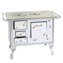 Fogão a Lenha Tradicional Venâncio 01 Branco Florido Fogão a Lenha Tradicional Venâncio 01 Branco Florido