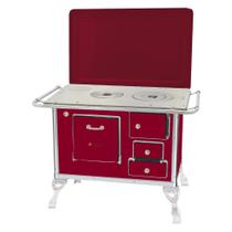 Fogão a Lenha Tradicional Venâncio 01 com Tampa Vermelho Intenso 1ETVR Fogão a Lenha Tradicional Venâncio 01 com Tampa Vermelho Intenso 1ETVR