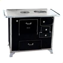 Fogão a Lenha Tradicional Venâncio N1 Preto Sem Tampa Gabinete Esquerdo 28931 Fogão a Lenha Tradicional Venâncio N1 Preto Sem Tampa Gabinete Esquerdo 28931