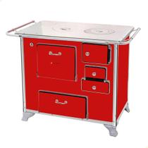 Fogão a Lenha Tradicional Venâncio N1 Vermelho Sem Tampa Gabinete Esquerdo 28945 Fogão a Lenha Tradicional Venâncio N1 Vermelho Sem Tampa Gabinete Esquerdo 28945