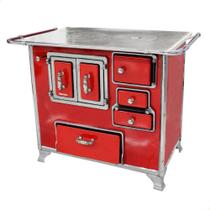 Fogão a Lenha Tradicional Venâncio N2 Vermelho Porta Dupla Sem Tampa Gabinete Esquerdo 28997 Fogão a Lenha Tradicional Venâncio N2 Vermelho Porta Dupla Sem Tampa Gabinete Esquerdo 28997
