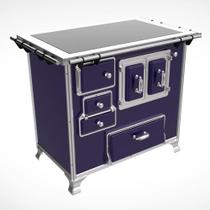 Fogão A Lenha Venâncio Tradicional Nº2 Vitrocerâmico Azul Com Gabinete Direito Porta Dupla - 35945 Fogão A Lenha Venâncio Tradicional Nº2 Vitrocerâmico Azul Com Gabinete Direito Porta Dupla - 35945