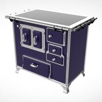 Fogão A Lenha Venâncio Tradicional Nº2 Vitrocerâmico Azul Com Gabinete Esquerdo Porta Dupla - 35951 Fogão A Lenha Venâncio Tradicional Nº2 Vitrocerâmico Azul Com Gabinete Esquerdo Porta Dupla - 35951