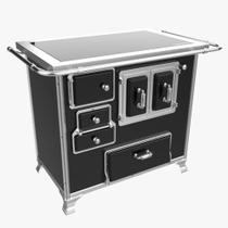 Fogão A Lenha Venâncio Vitrocerâmico N 02 Gabinete E Porta Dupla Direito Preto S- Tampa Fl2gv 35947