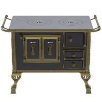 Fogão a Lenha Venax N1 Saída Esquerda 33005 Colonial Sem Tampa Chapa em Ferro Fundido