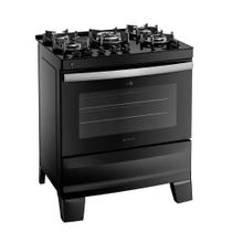 Fogão Atlas 5 Bocas Agile Glass Mesa Vidro Automático Preto