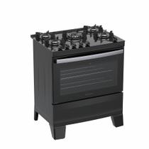 Fogão Atlas Agile Glass New 5 bocas, mesa de cooktop, acendimento automático Preto Fogão Atlas Agile Glass New 5 bocas, mesa de cooktop, acendimento automático Preto