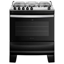 Fogão Atlas Agile Up Inox 5Q Bocas - Preto Pratikza