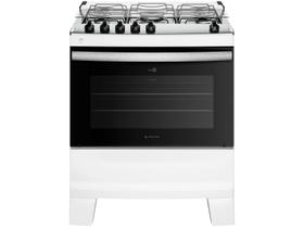 Fogão Atlas Agile Up Piso 5 Bocas Branco Mesa de Inox Bivolt (300001723)