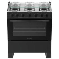 Fogão Atlas Milão 6 Bocas Automático Mesa de Inox 82 Litros Fogão Atlas Milão 6 Bocas Automático Mesa de Inox 82 Litros