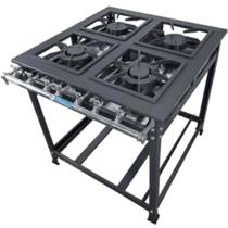 Fogão baixa pressão 30x30 4 bocas 2 dupla p-5 standard - mr fogões