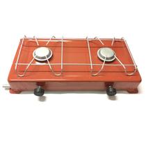 Fogão Baixa Pressão Camping 2 bocas Vermelho Jolly