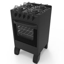 Fogão Braslar 4 Bocas Carina Black Mesa de Vidro Forno Easy Clean Acendimento Automático Fogão Braslar 4 Bocas Carina Black Mesa de Vidro Forno Easy Clean Acendimento Automático