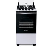 Fogão Brastemp 4 Bocas Branco com Duas Prateleiras com Alturas Ajustáveis - BFO4NBB - Bivolt