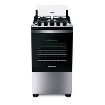 Fogão Brastemp 4 Bocas Inox com Duas Prateleiras com Alturas Ajustáveis - BFO4NBR Fogão Brastemp 4 Bocas Inox com Duas Prateleiras com Alturas Ajustáveis - BFO4NBR
